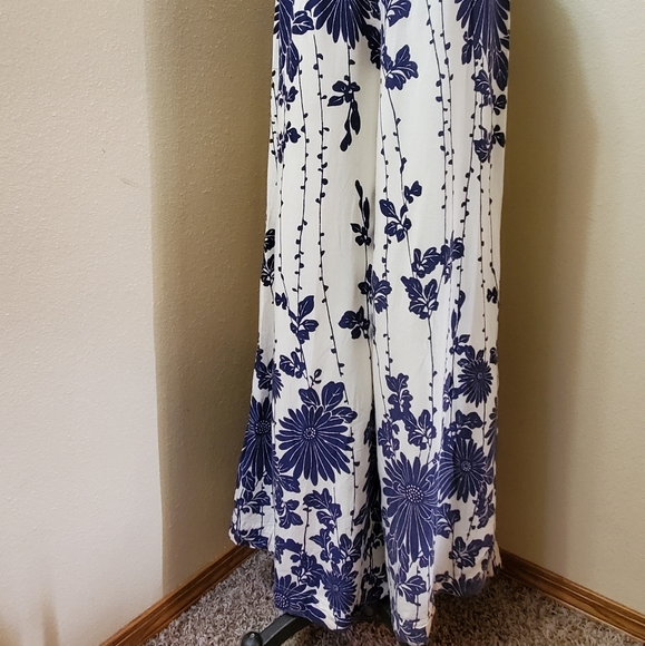Free People Sundae Blue Floral Print Wide Leg Pants - Picture 9 of 16